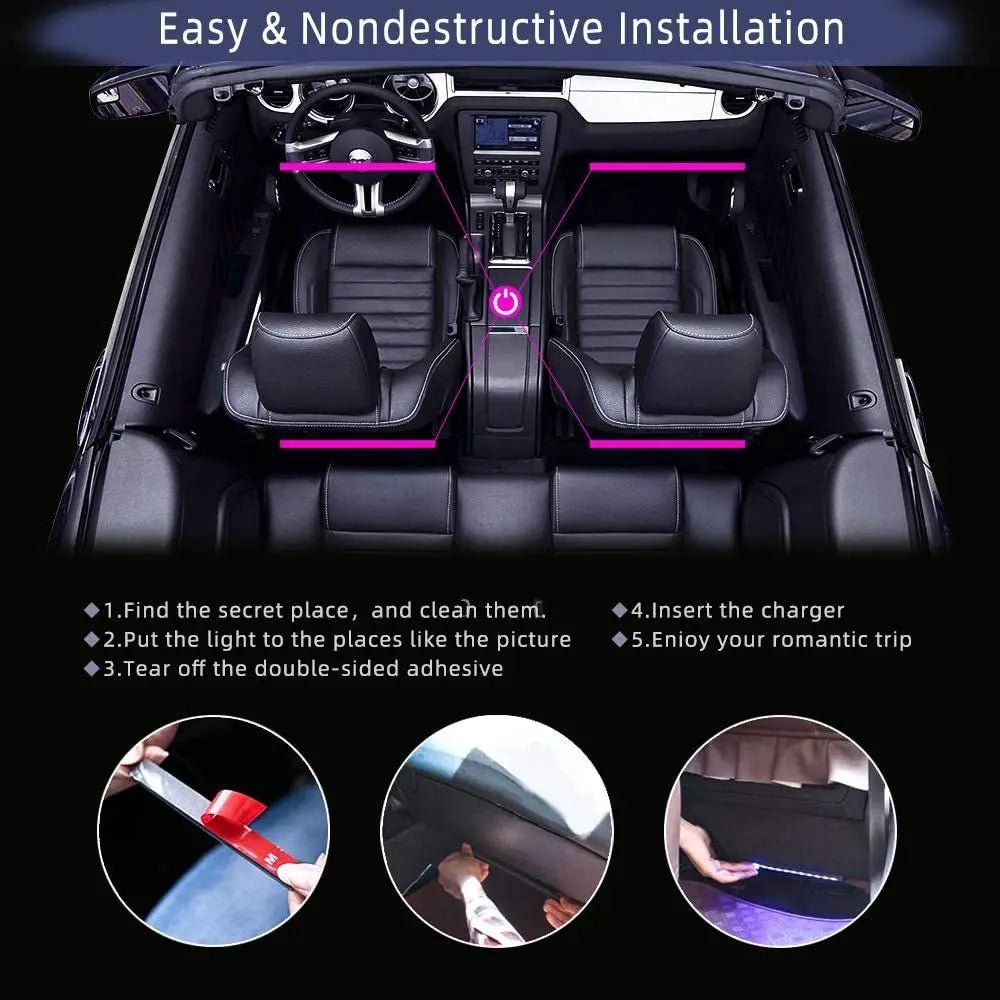 RGB Car LED Strip For Feet